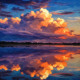 Setting Sun (PRT-15697-113939) - Canvas Art Print - 36in X 36in