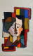 Fragmented Embrace (ART-17307-113902) - Handpainted Art Painting - 23in X 35in