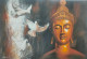 Bhudha (ART-8295-113996) - Handpainted Art Painting - 36in X 24in