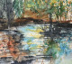 On A Creek (PRT-8841-114027) - Canvas Art Print - 24in X 21in