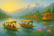 Dal Lake Kashmir (PRT-8645-114112) - Canvas Art Print - 18in X 12in