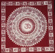 Beautiful Aipan Painting (ART-17337-114101) - Handpainted Art Painting - 14in X 14in
