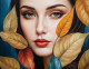 Exotic Figure Painting (ART-3319-114181) - Handpainted Art Painting - 36in X 30in