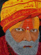 "The Seer Of Mahakumbh" 2025 (ART-15348-114208) - Handpainted Art Painting - 13in X 18in