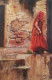 Village Life (ART-17405-114325) - Handpainted Art Painting - 14in X 21in