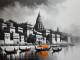Banaras Ghat Paintings (ART-3319-114174) - Handpainted Art Painting - 48in X 36in