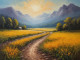 Heaven Of Earth Landscape Painting (ART-3319-114348) - Handpainted Art Painting - 48in X 30in