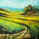 Blooming Grassland Painting (ART-2571-114487) - Handpainted Art Painting - 18in X 18in