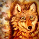 Ruby- The Wild Majesty. (Golden Hour Series 01) (ART-8271-114478) - Handpainted Art Painting - 12in X 12in