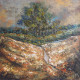 The Beautiful Landscape (Mera Pind)- Nature Painting (ART-2571-114490) - Handpainted Art Painting - 18in X 18in