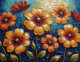 Abstract Flowers Painting (ART-3319-114577) - Handpainted Art Painting - 36in X 30in