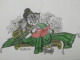 Ganesha Series 1 (ART-17479-114667) - Handpainted Art Painting - 8in X 11in