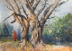 The Old Trees (ART-15644-114742) - Handpainted Art Painting - 16in X 12in