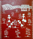 Tree Plantation - Warli Painting (PRT-16489-114729) - Canvas Art Print - 15in X 18in