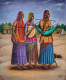 Kalbelia Ladies Of Rajasthan (ART-15970-114866) - Handpainted Art Painting - 28in X 34in