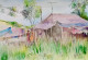 Rural India (ART-17504-114840) - Handpainted Art Painting - 12in X 17in
