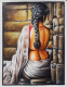 Beautiful Indian Woman Painting (ART-7555-114697) - Handpainted Art Painting - 18in X 24in