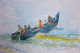 The Boat (ART-17458-114868) - Handpainted Art Painting - 21in X 14in
