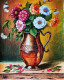 Flowers Bouquet (ART-1302-114974) - Handpainted Art Painting - 9in X 11in