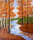Autum’s Passage (ART-17525-114991) - Handpainted Art Painting - 10in X 12in