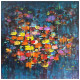 Waterlily-0031 (ART-16405-115057) - Handpainted Art Painting - 36in X 36in