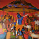 Govardhan Giridhara (ART-15556-115032) - Handpainted Art Painting - 48in X 48in