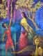 Evolving Womanhood (F2)  Indian Style Fusion Art (ART-15639-115101) - Handpainted Art Painting - 14in X 18in