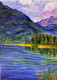 The Peaceful Mountains (ART-17567-115154) - Handpainted Art Painting - 8in X 11in