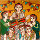 Village Life (ART-5103-115344) - Handpainted Art Painting - 30in X 30in