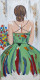 Modern Girl Painting (ART-17606-115409) - Handpainted Art Painting - 19in X 39in