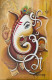 Divine GaneshDivine (ART-17613-115361) - Handpainted Art Painting - 16in X 24in