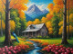 View Of Heaven Mountains Forest Landscape Painting (ART-3319-115303) - Handpainted Art Painting - 40in X 30in