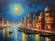 Ghat Painting (ART-3319-115468) - Handpainted Art Painting - 40in X 30in