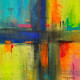Abstract (ART-3512-115615) - Handpainted Art Painting - 12in X 12in