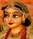 Divine Face Of Sri Radha (PRT-8043-115462) - Canvas Art Print - 20in X 24in