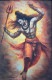 Dancing Shivaa Oil Painting By Keshvaa (ART-17615-115642) - Handpainted Art Painting - 12in X 18in