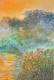Misty Morning Riverside (ART-8841-115747) - Handpainted Art Painting - 11in X 15in