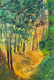 Sunlit Forest Pathway (ART-8841-115746) - Handpainted Art Painting - 10in X 15in