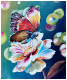 Butterfly On Flower (ART-17676-115630) - Handpainted Art Painting - 10in X 12in