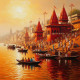 Sacred Waters, Sacred Lights (PRT-15697-115681) - Canvas Art Print - 60in X 60in