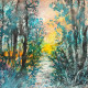 Enchanting Sunrise (PRT-8841-115757) - Canvas Art Print - 24in X 24in