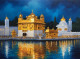 Golden Temple Painting (ART-3319-113863) - Handpainted Art Painting - 48in X 36in