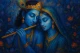 The Divine Radha Krishna Painting (ART-3319-114297) - Handpainted Art Painting - 36in X 24in