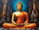 Buddha Painting (ART-3319-115960) - Handpainted Art Painting - 36in X 24in