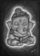 Ganapati Graphite Art (ART-17726-115954) - Handpainted Art Painting - 8in X 11in