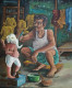 The Artisan’s Devotion (ART-17655-115819) - Handpainted Art Painting - 36in X 36in
