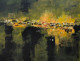 City In The Hills (ART-8178-116024) - Handpainted Art Painting - 24in X 18in