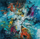 Explosion Of Dreams (ART-1230-116137) - Handpainted Art Painting - 12in X 12in