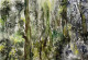 Fog In Forest (ART-8841-116257) - Handpainted Art Painting - 15in X 11in
