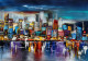 City Lights Symphony (ART-16885-116295) - Handpainted Art Painting - 36in X 24in
